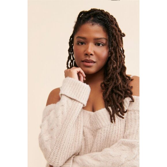 NWT Anthropologie x Mare Mare Wool Blend Sweater Slip Layered Midi Dress Plus 1X - Picture 13 of 13